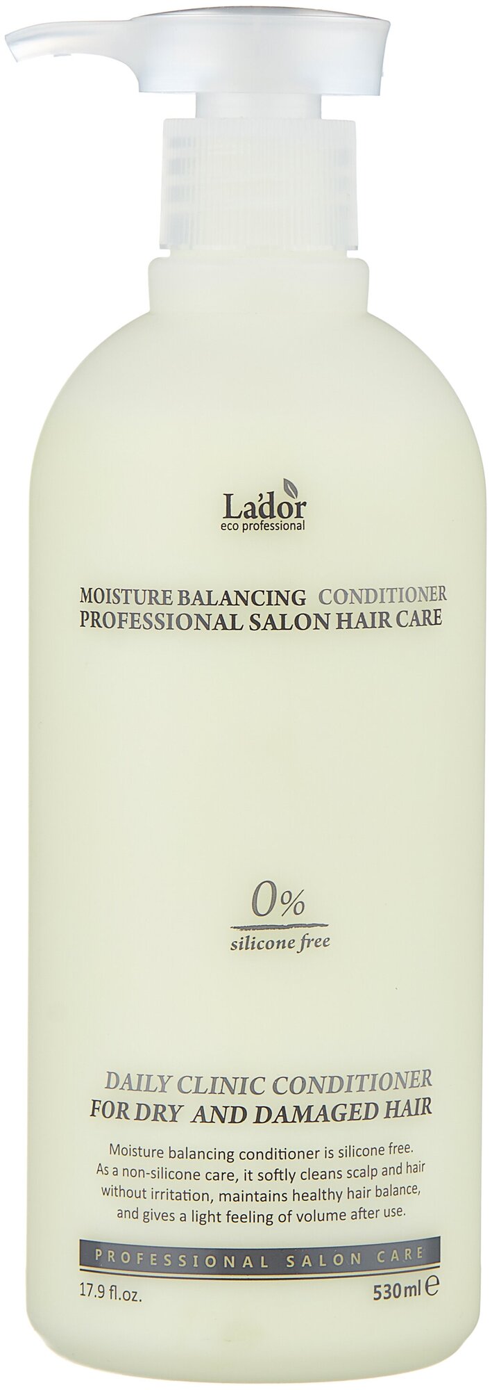 Бальзам увлажняющий для сухих и поврежденный волос Lador Moisture Balancing Conditioner, 530 мл