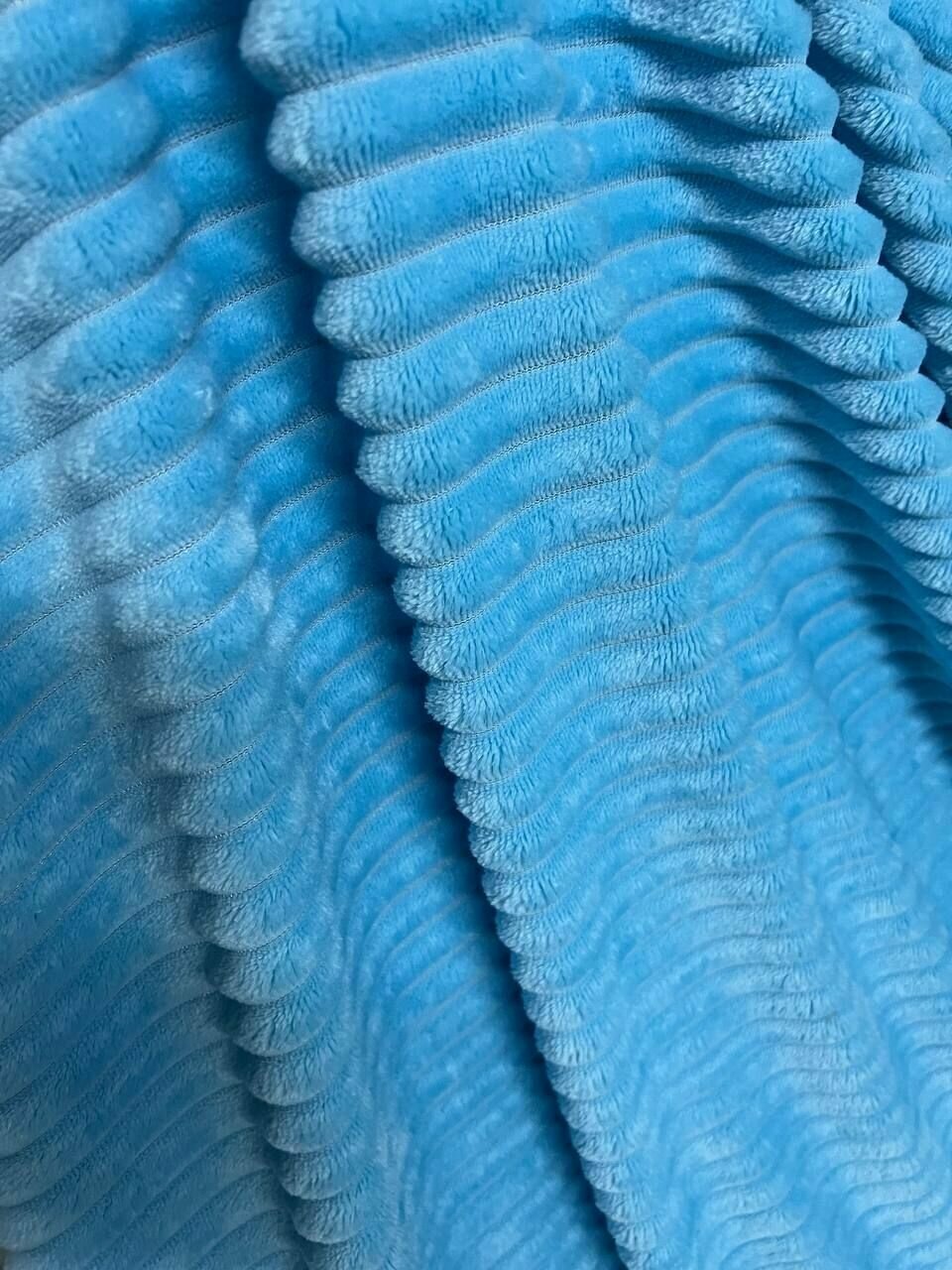 Плед Texrus, Велсофт 210х200 голубой/мягкий - фотография № 2