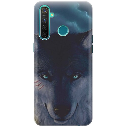 фото Re:pa накладка transparent для realme 5 pro с принтом "взгляд волка"