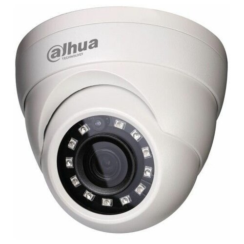 Камера видеонаблюдения аналоговая Dahua DH-HAC-HDW1200MP-0280B 2.8-2.8мм HD-CVI цветная корпус: белый