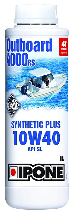 Моторное масло IPONE OUTBOARD 4000 RS 4T 10W-40 SL, 1л