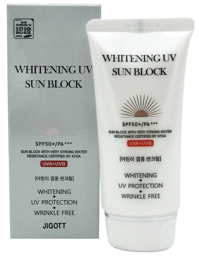 JIGOTT Whitening Uv Sun Block Cream SPF50+/PA+++ Солнцезащитный крем