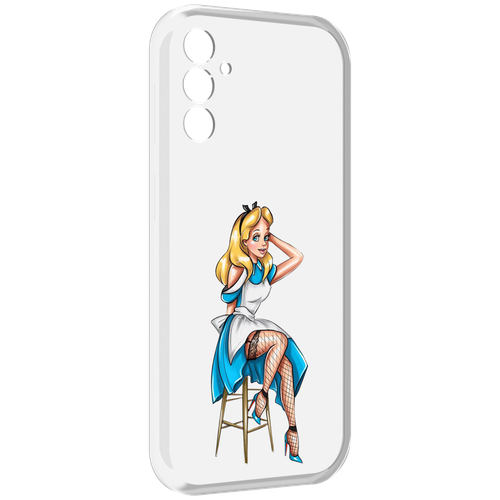 Чехол MyPads девушка-в-чулках женский для Samsung Galaxy M13 задняя-панель-накладка-бампер