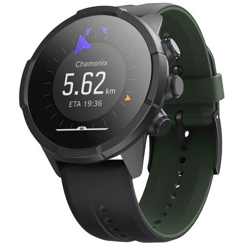 Ремешок 24 мм Elegant для Suunto 7, Suunto 9 Baro, Suunto Spartan Sport силиконовый (черный болотный)