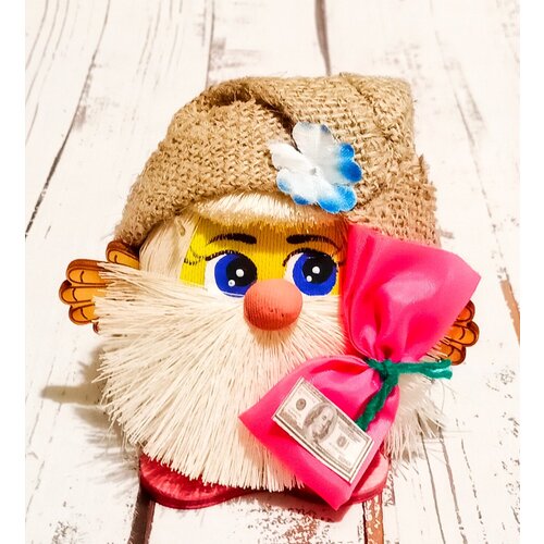 Домовой Везунчик с мешочком(оберег на удачу)