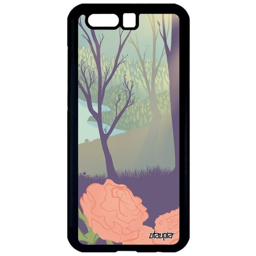 фото Чехол на телефон honor 9, "лесные розы" дерево озеро utaupia