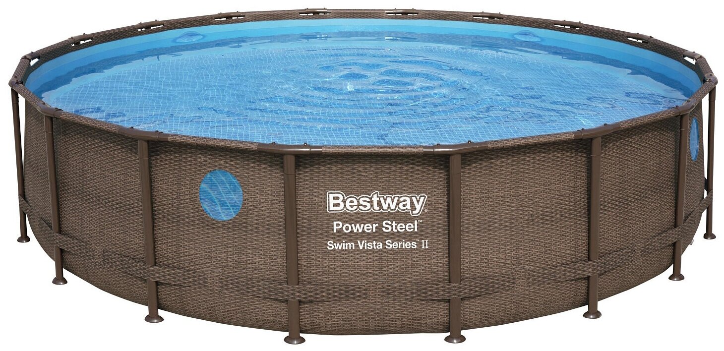 Бассейн Bestway Power Steel Swim Vista Series II в комплекте 56977