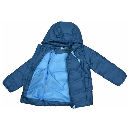 фото Куртка демисезонная, капюшон, карманы, водонепроницаемость, размер 110-60-54, бирюзовый нет