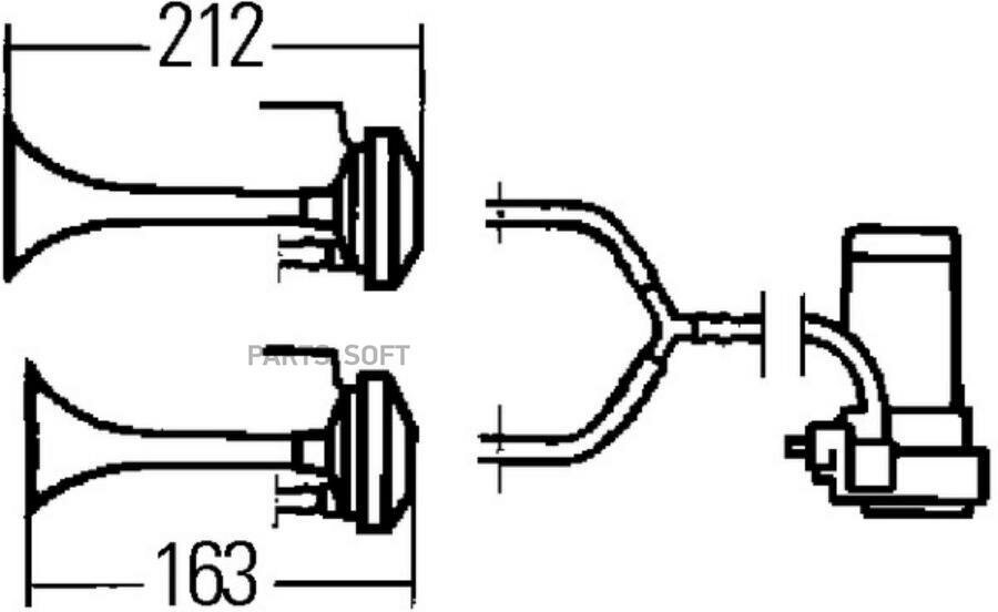 Сигнал звуковой Hella воздушный 3PB003001-651