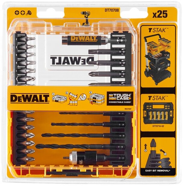 Набор бит и сверл DEWALT DT70708-QZ 25шт