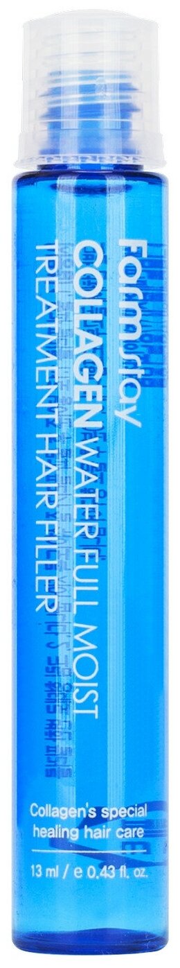 Farmstay Увлажняющий филлер для волос с коллагеном Collagen Water Full Moist Treatment Hair Filler, 200 г, 13 мл, 10 шт., ампулы - фотография № 7