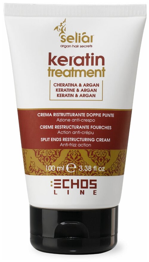 Echosline Seliar Keratin Крем-флюид для волос с маслом аргании и кератином, 100 г, 100 мл, туба