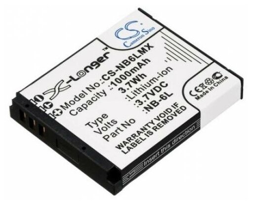 Аккумуляторная батарея Pitatel SEB-PV006 для Canon Digital IXUS 85, 95, 105, 200, 210, 300, 310, PowerShot D10, D20, D30, S90