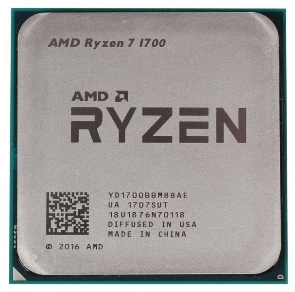 Процессор AMD Ryzen 7 1700 AM4 8 x 3000 МГц