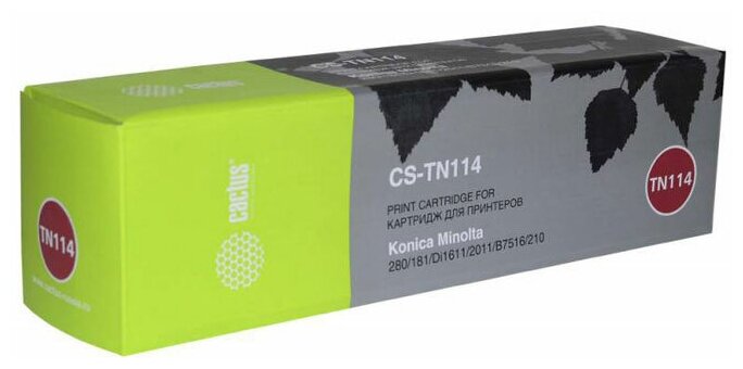 Картридж лазерный Cactus CS-TN114 TN-114 черный (11000стр.) для Konica Minolta 162/7115F/7118/7118F/7216/7220/Bizhub 163/Bizhub 210/Bizhub 211