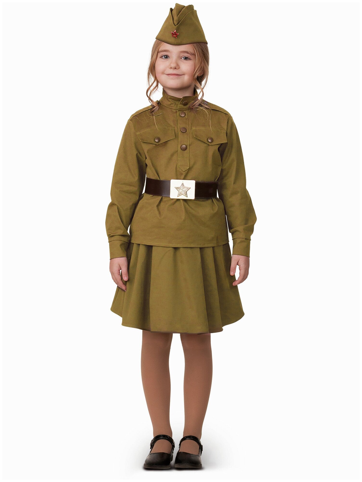 Костюм солдатка хлопок 100% (8009-3), размер 122, цвет мультиколор, бренд Батик