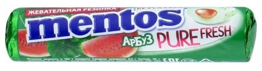 Жевательная резинка Mentos Pure Fresh вкус Арбуз, 24 шт по 15,5 г - фотография № 2