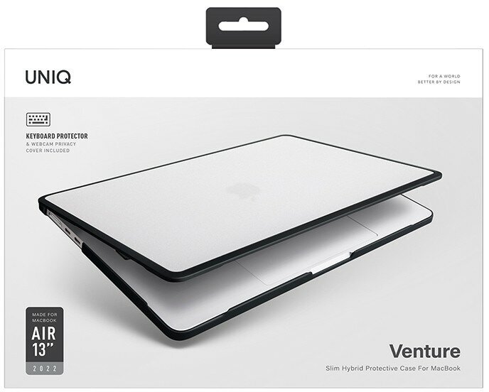 Чехол Uniq Venture для MacBook Air 13 (2022 M2) прозрачный/серый