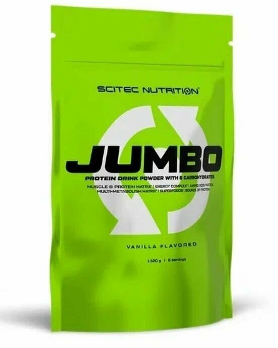 Гейнер Scitec Nutrition Jumbo, 1320 г, вкус: ваниль