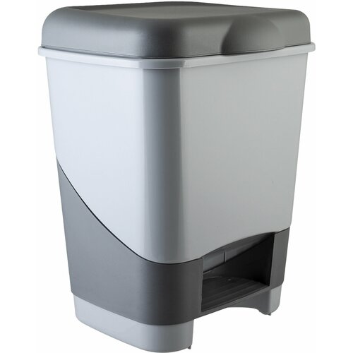 Ведро-контейнер 20 л с педалью, для мусора, 43х33х33 см, цвет серый/графит, 428-СЕРЫЙ, 434280165 В комплекте: 1шт.