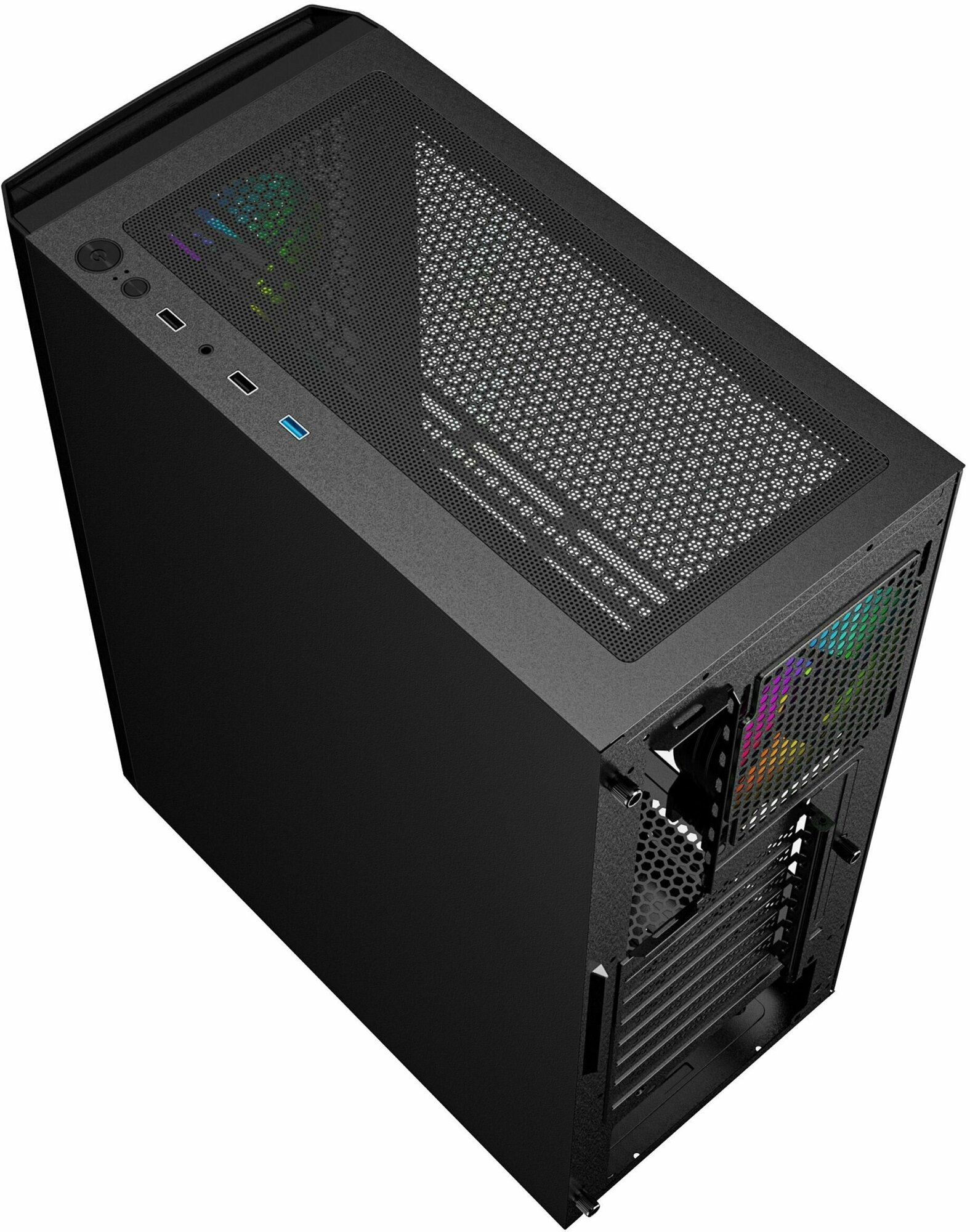 Корпус ATX Powercase CMIEE-A4 черный, без БП, боковая панель из закаленного стекла, USB 3.0, 2*USB 2.0, audio - фото №10