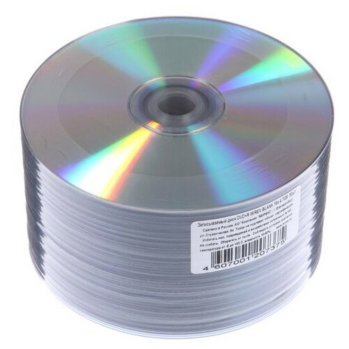 Диск DVD-R Mirex 4.7 Gb, 16x, Shrink (50), Blank (50/600) диск vs dvd r 4 7 gb 16x shrink 10