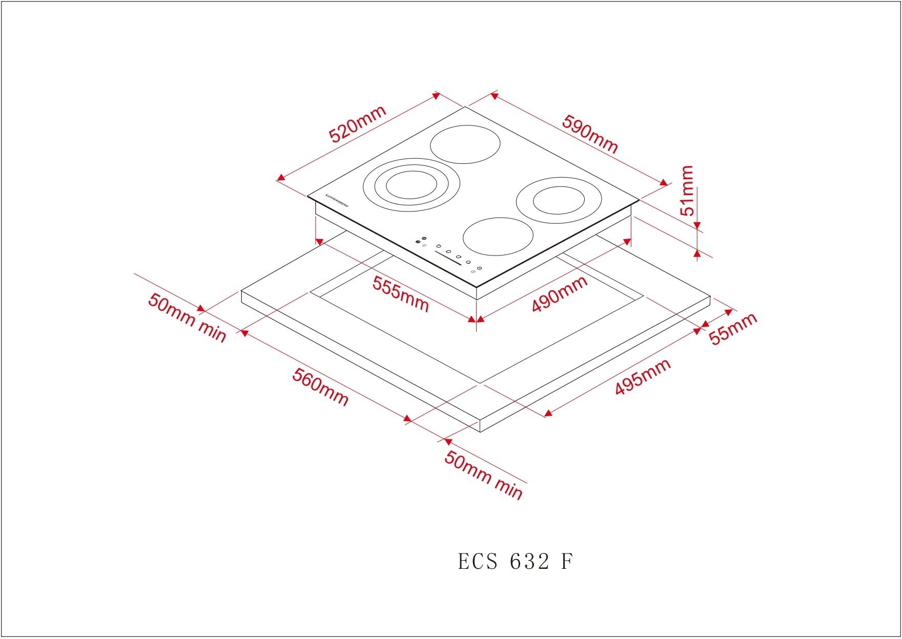 Варочная поверхность Kuppersberg ECS 632 F - фотография № 6