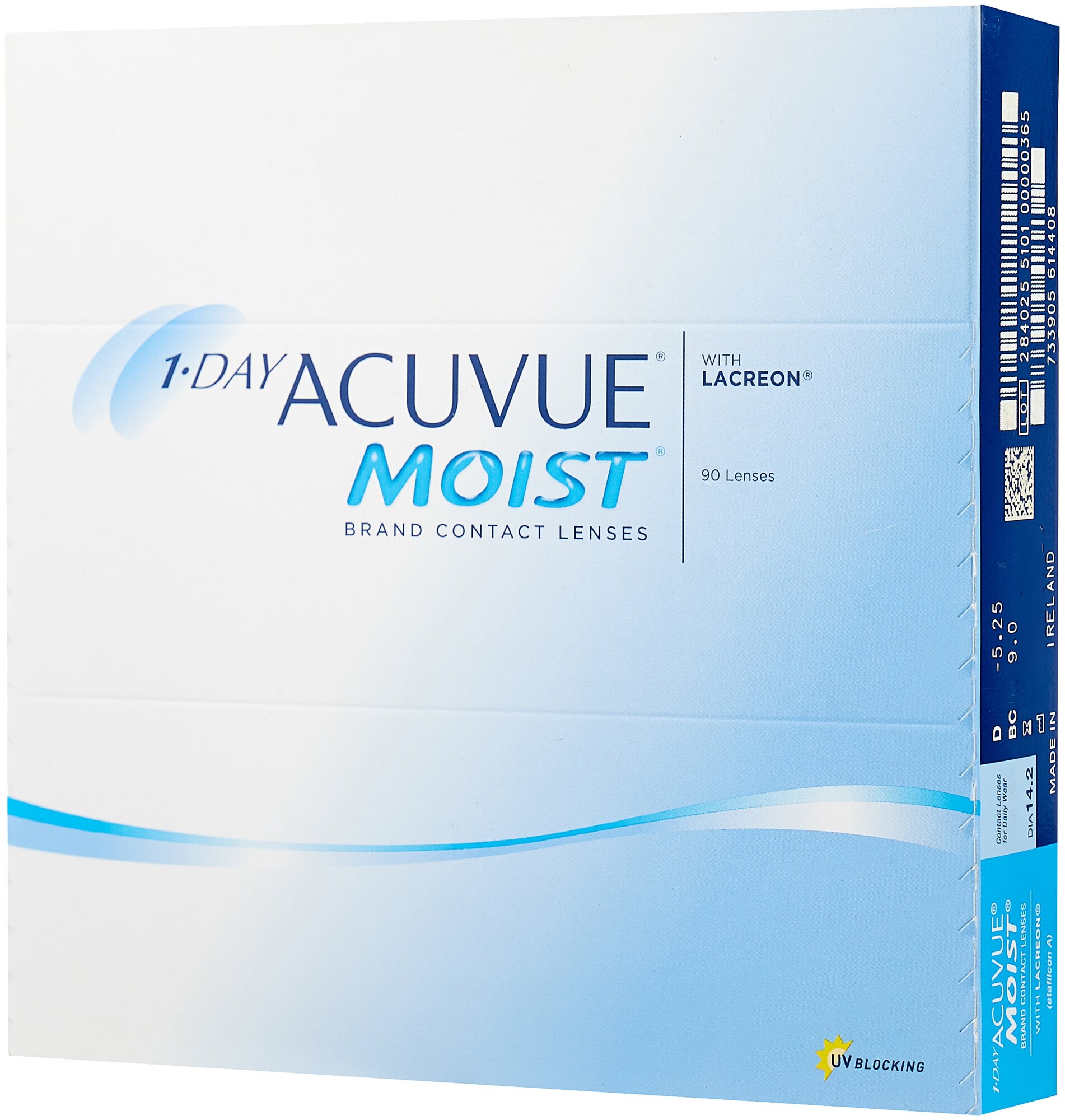   1 DAY Acuvue MOIST (90 pack), 9,0, -5,25