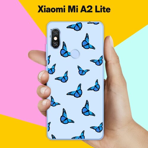 Силиконовый чехол на Xiaomi Mi A2 Lite Бабочки 12 / для Сяоми Ми А2 Лайт