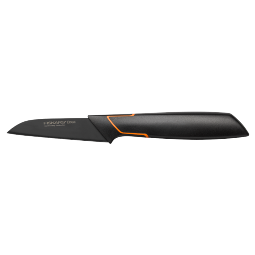 фото Нож для овощей fiskars edge, лезвие 8 см, черный/оранжевый