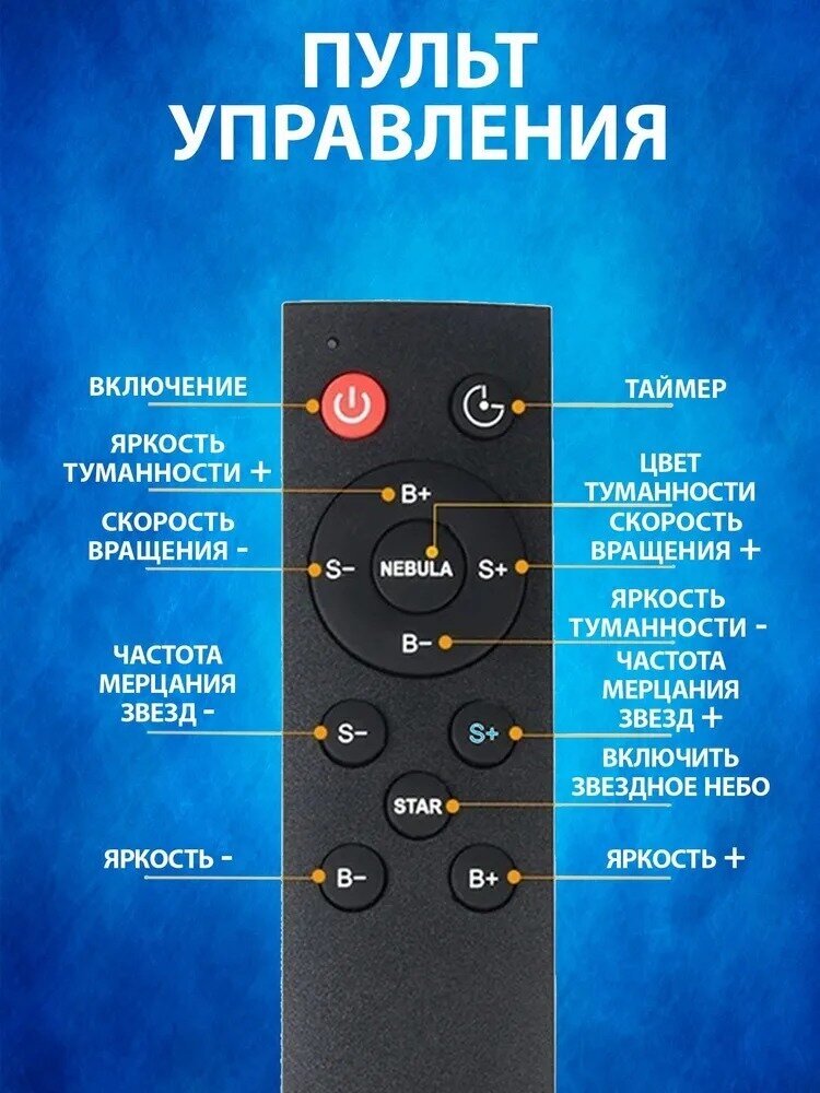 Ночник-проектор A.D.R.C. Company звездного неба в виде космонавта для ребенка в детскую комнату/астронавт,8 цветов, 12 режимов,светильник - фотография № 5