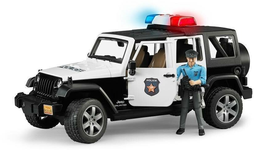 Bruder 02526 Внедорожник Jeep Wrangler Unlimited Rubicon Полиция с фигуркой