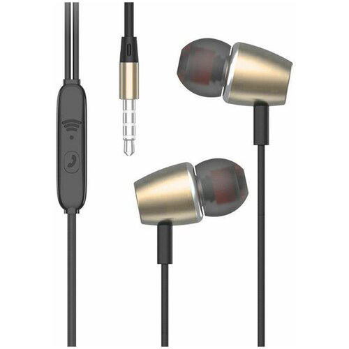 Проводные наушники с микрофоном внутриканальные SKYDOLPHIN SR24 35 Jack золотистый 1 шт 43900₽