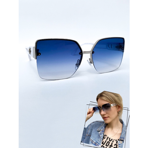 Солнцезащитные очки женские/ ARAS/ Защита UV-400/Cтильные очки в золотистой оправе/