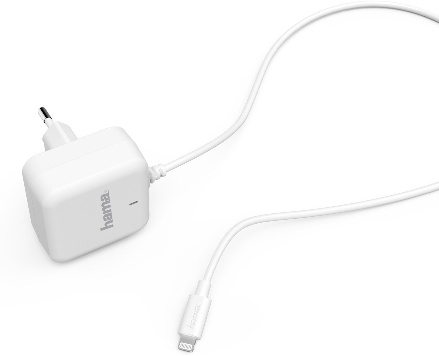 Сетевое зарядное устройство HAMA H-183318, 8-pin Lightning (Apple), 3A, белый - фото №2