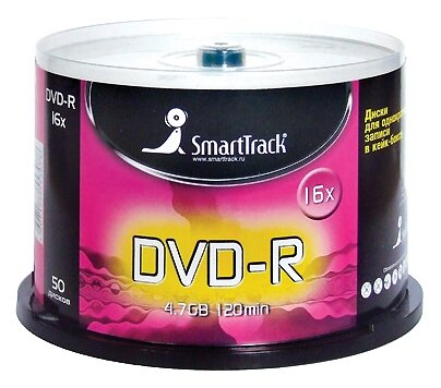 Диск SmartTrack DVD-R 4,7Gb 16x cake, упаковка 25 штук