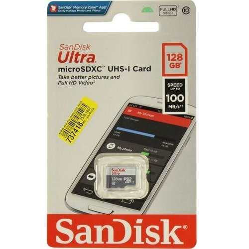SD карта Sandisk Ultra SDSQUNR-128G-GN3MN