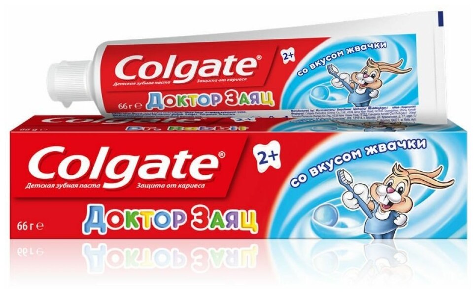 Зубная паста Colgate, Доктор Заяц со вкусом жевательной резинки, 66 г - фото №1