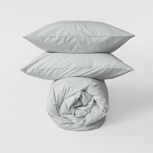 Комплект постельного белья MORФEUS (морфеус) - Crystal Gray, 1.5-спальный, поплин (аналог икеа)