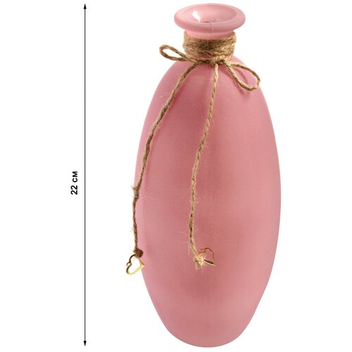 фото Бутылка декоративная evis лилиана-1 h-22см розовый