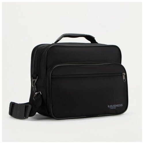 Сумка планшет , черный сумка мужская 2 отдела на молнии 2 наружных кармана длинный ремень цвет чёрный