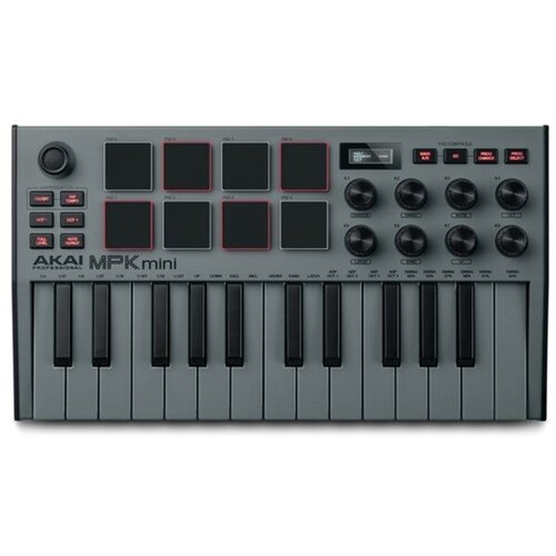 MIDI клавиатура AKAI PRO MPK MINI MK3 Grey