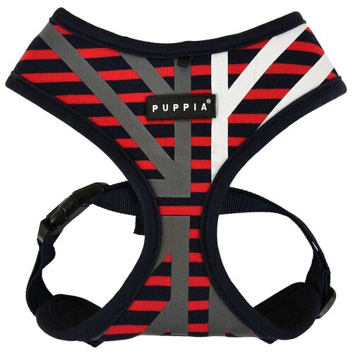 Шлейка Puppia Briton harness A, обхват шеи 32 см, красный, M