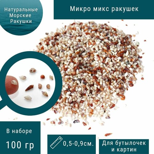 Микс из микро ракушек 100гр для эпоксидной смолы набор мелких ракушек для эпоксидной смолы