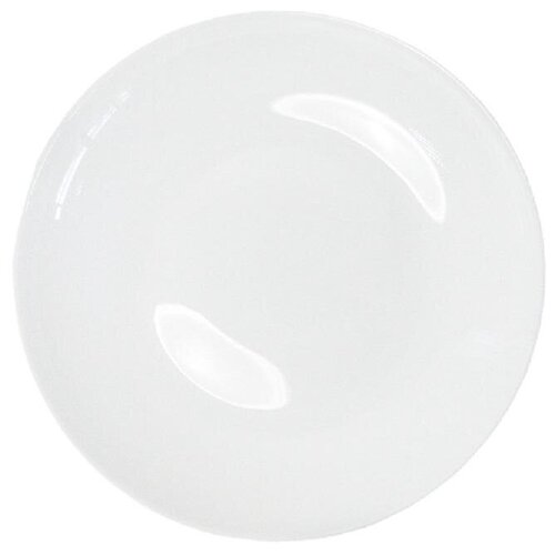 Тарелка десертная d=19,5см,форма Купол, стеклокерамика, белая, (MFG195-2)