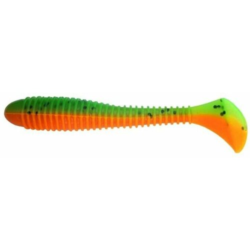 Виброхвост Helios Catcher Pepper Green & Orange, 9 см, 5 шт. (HS-2-018)