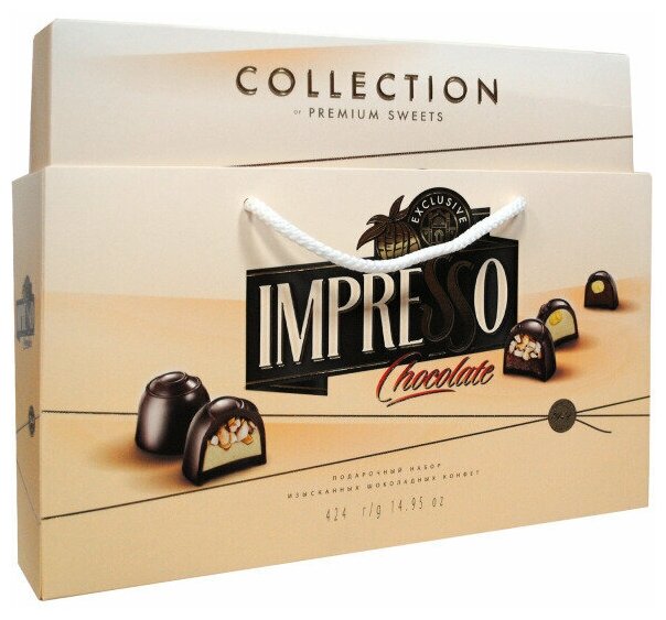 Конфеты шоколадные Impresso Премиум бежевая 424г
