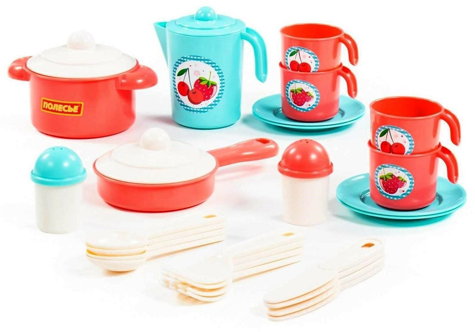 Набор детской посуды «Настенька», на 4 персоны, 28 элементов