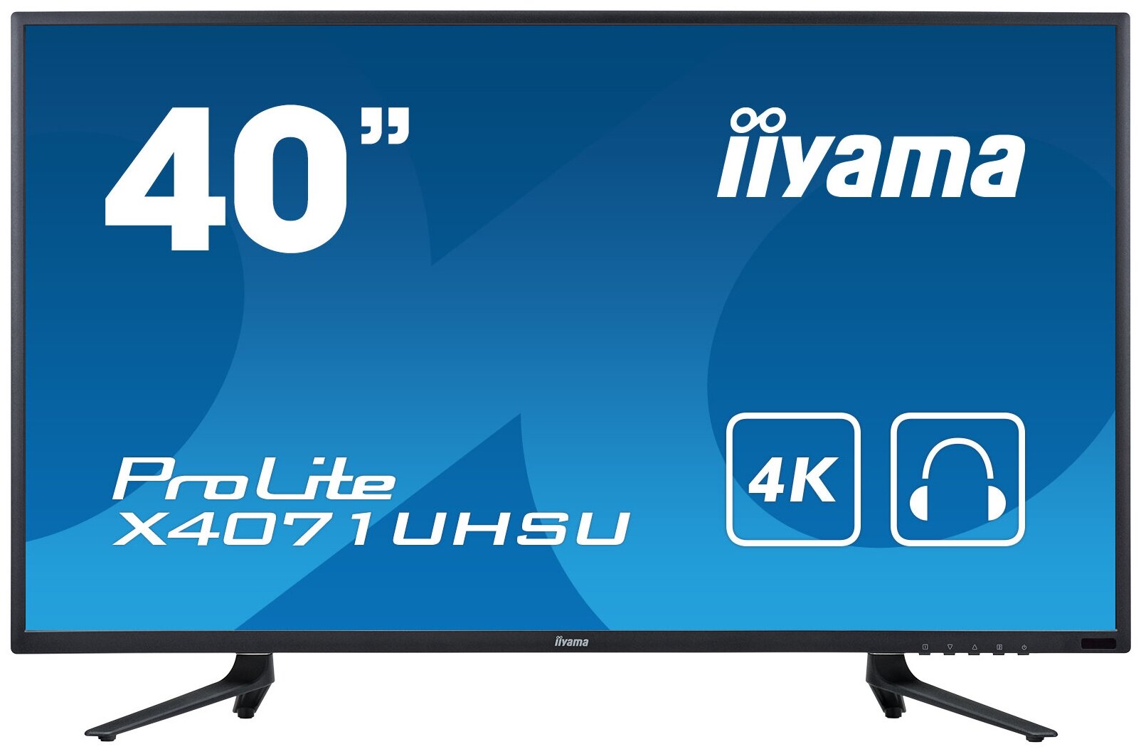 39.5" Монитор Iiyama ProLite X4071UHSU-1, 3840x2160, 75 Гц, MVA, черный