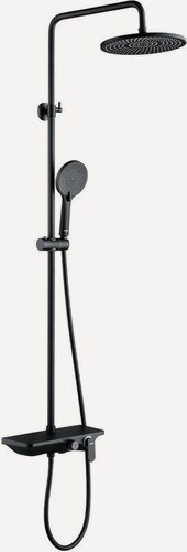Изображение товара Душевая система со смесителем и тропическим душем GAPPO G2495-5 черная матовая